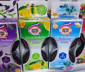 Lemon Fresh Gel Air Freshener Featuring A 2-pack Design.