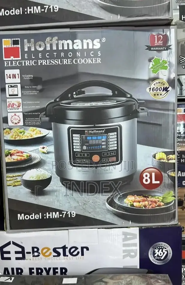 Hoffmans 8l Electric Multifunction Pressure Cooker,
