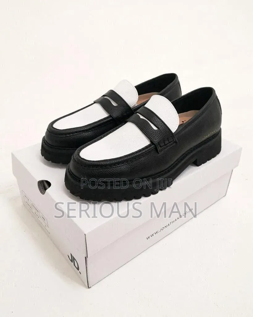 Jonathan D Penny Moc Shoes in Black/White.