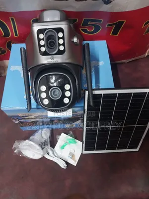 Smart Net Camera 2 Lens Solar Security 360 Degrees Rotation