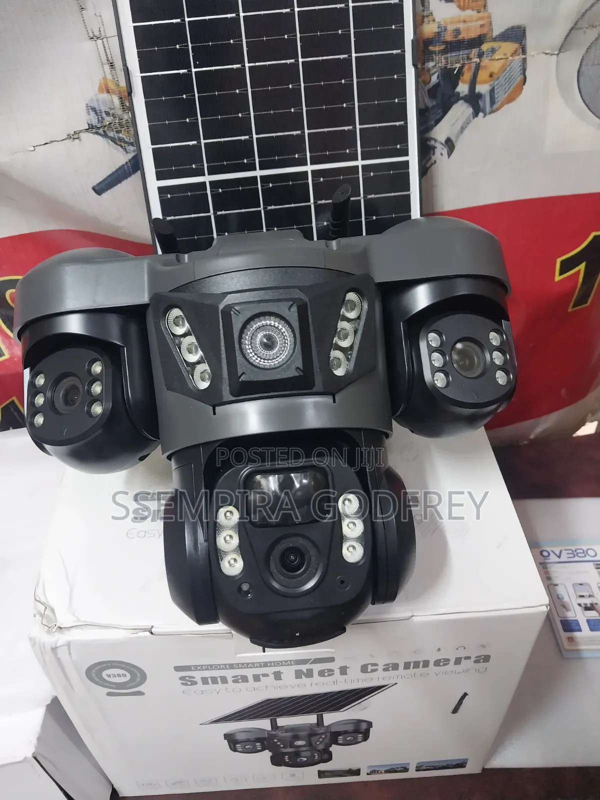 Pro Solar Camera 3lens With Camera PTZ Rotation 360 Degrees