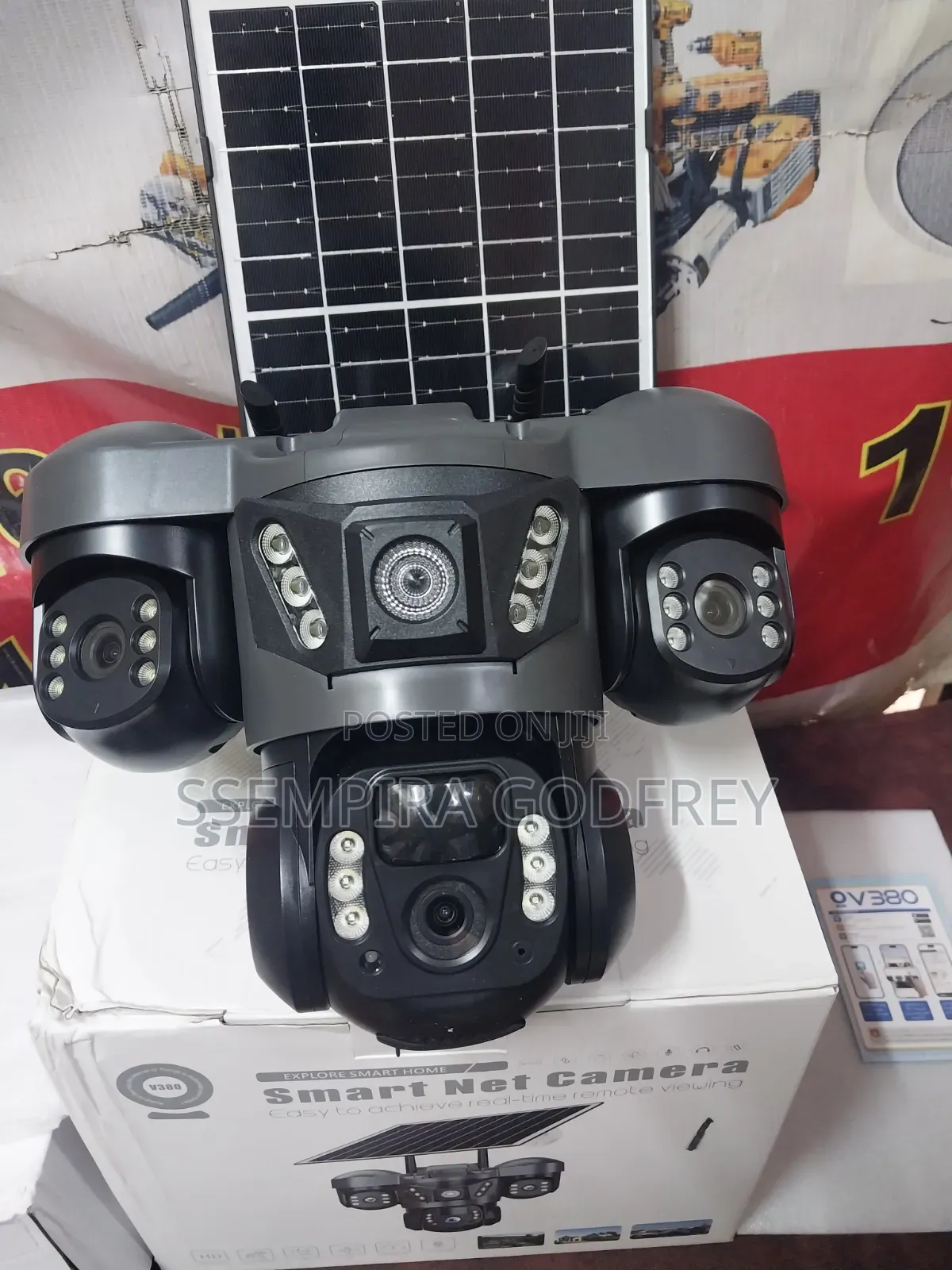 4g Simcard 3lens Solar Security Camera 10mps