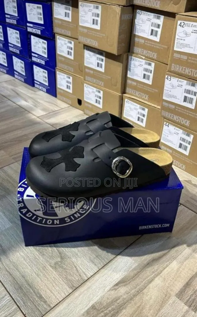 Chrome Hearts X Birkenstock Boston Clogs.