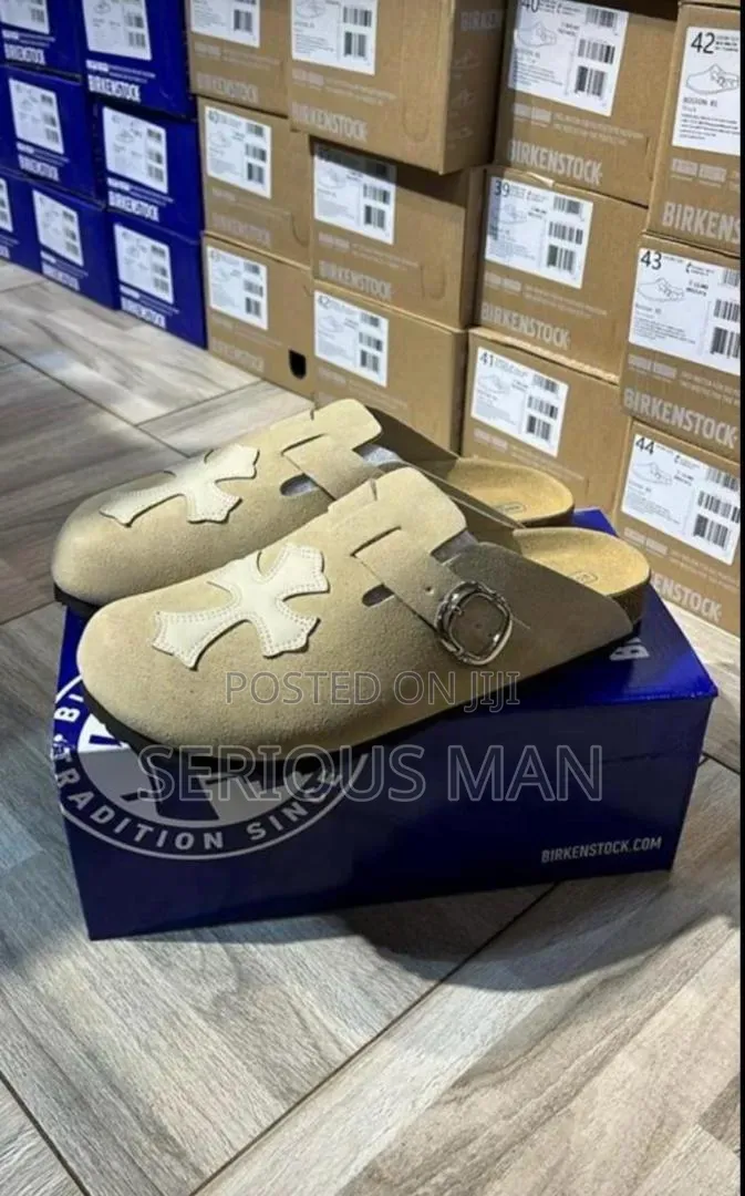 Chrome Hearts X Birkenstock Boston Clogs.