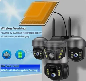 Vts29 Solar-Powered 3-Lens 4g 360° PTZ Security Camera