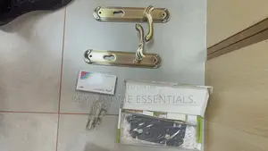 Premium Brass Finish Door Handle Set