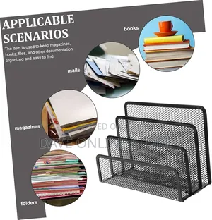  Metal Mesh Organizer for Desk Stylish File Folder Magazine Holder