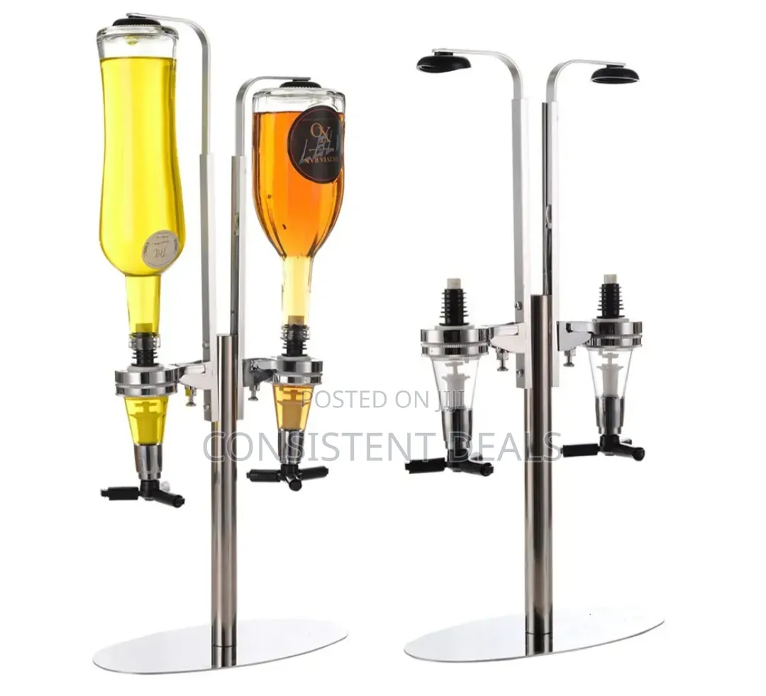 2 Bottle Stand Bar Butler Liquor Dispenser