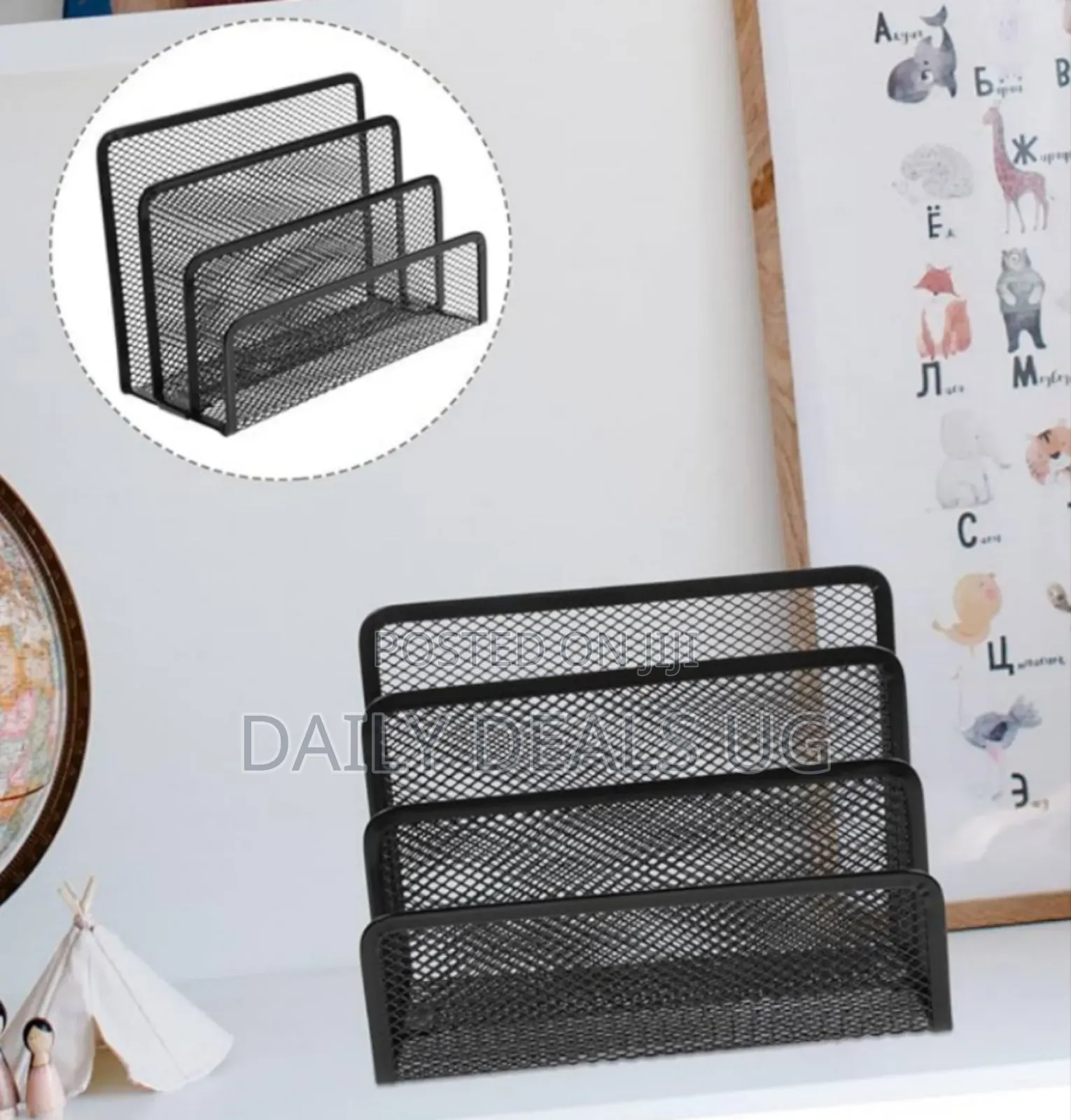 Black Mesh Pen Holder, Mesh Desk Organizer