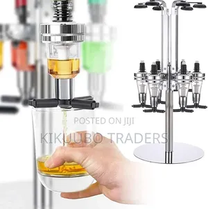 Rotary 6 Bottle Optic Wine Bottle Dispenser Bar Butler