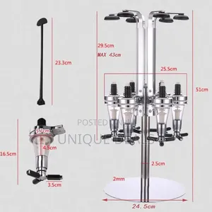 Rotary 6 Bottle Optic Wine Bottle Dispenser Bar Butler