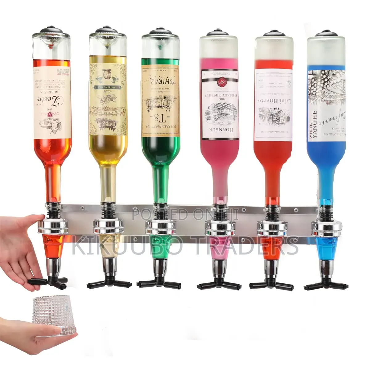 Wall Mounted 6-Bottle Liquor Dispenser Wine Dispenser