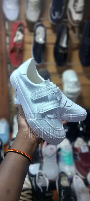 Lace Up and Velcro Strap Styles White Sneakers