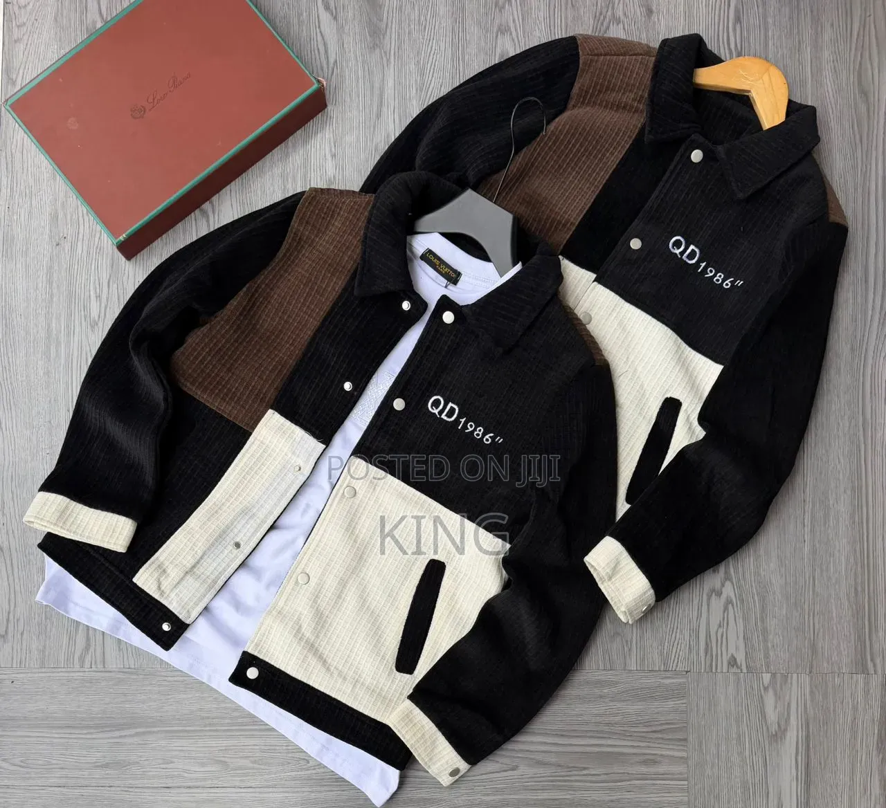 Corduroy Color-Block Jacket.