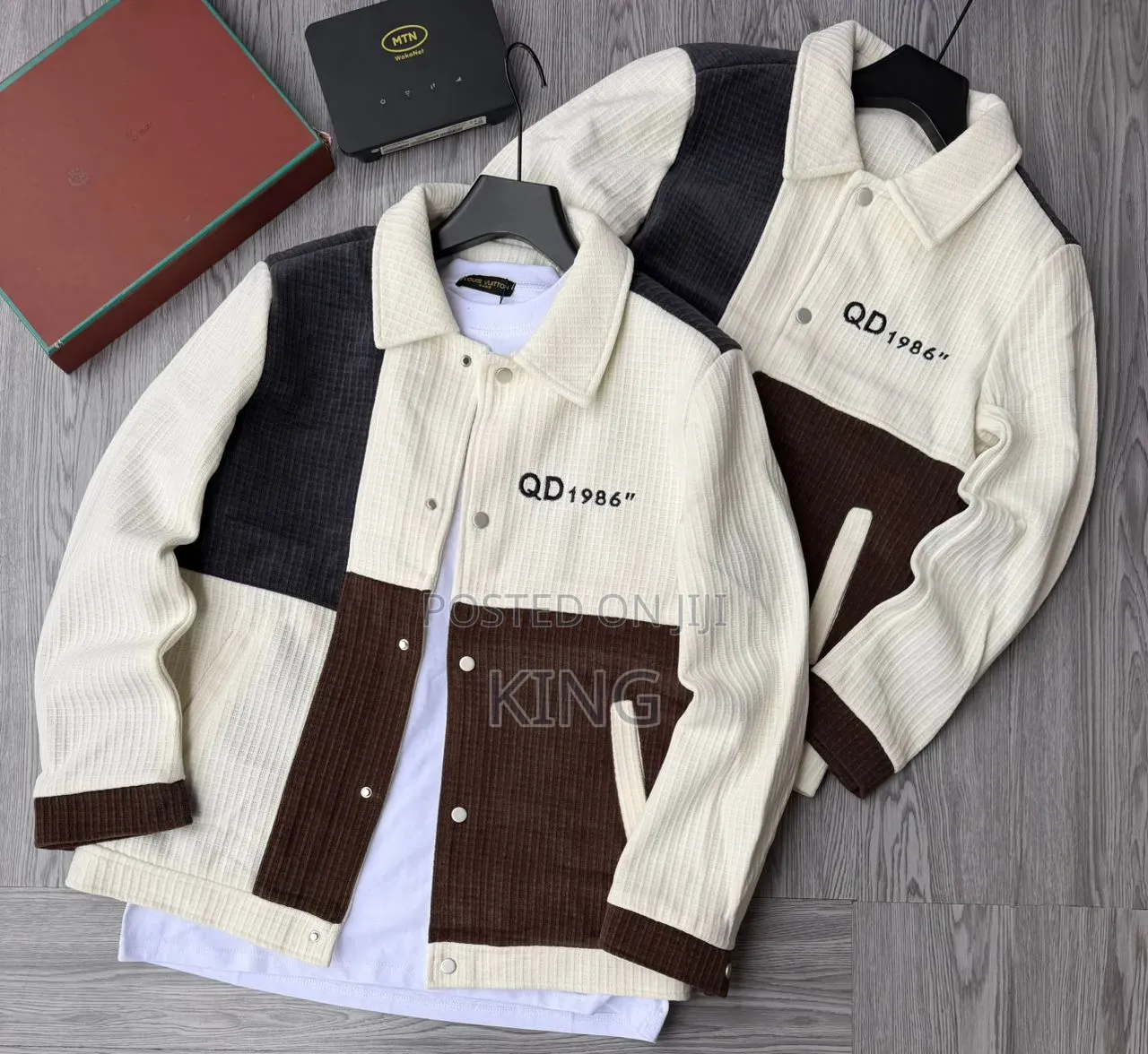 Corduroy Color-Block Jacket.