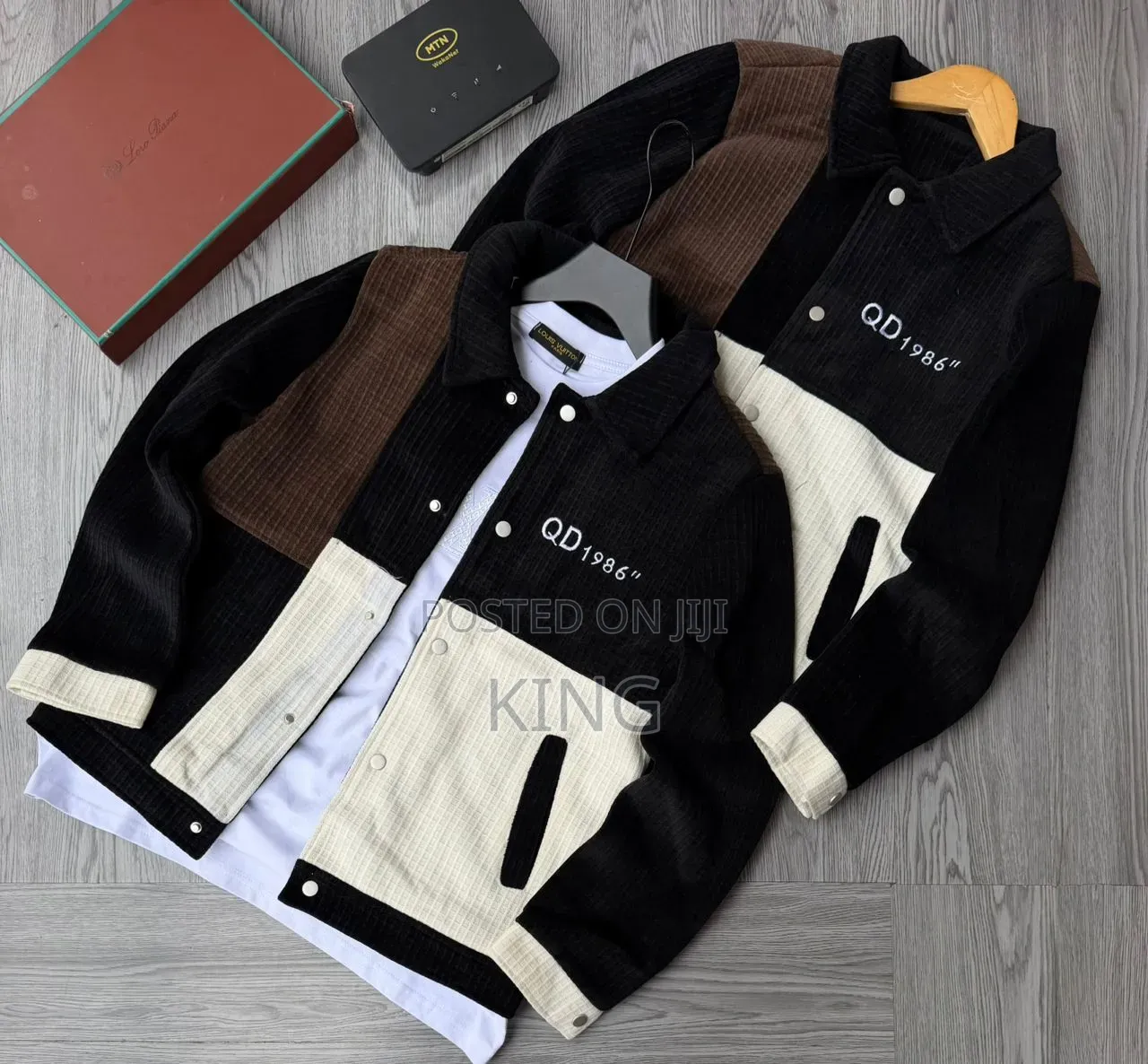 Corduroy Color-Block Jacket.
