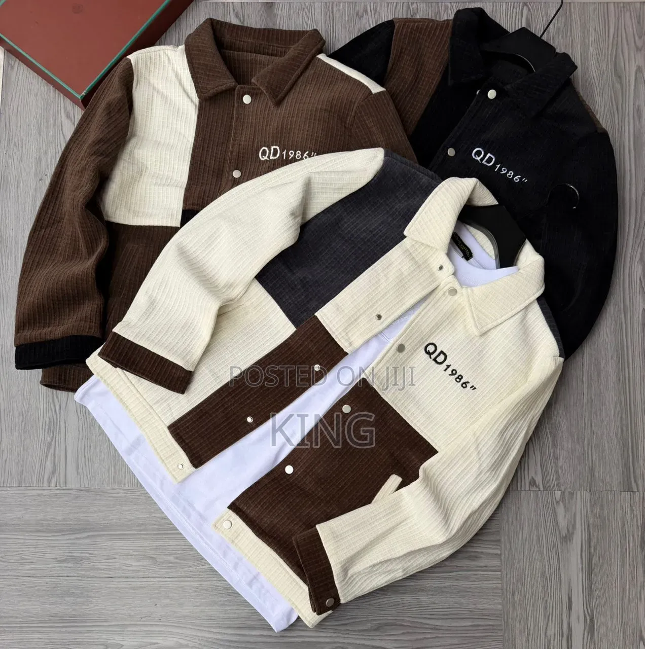 Corduroy Color-Block Jacket.