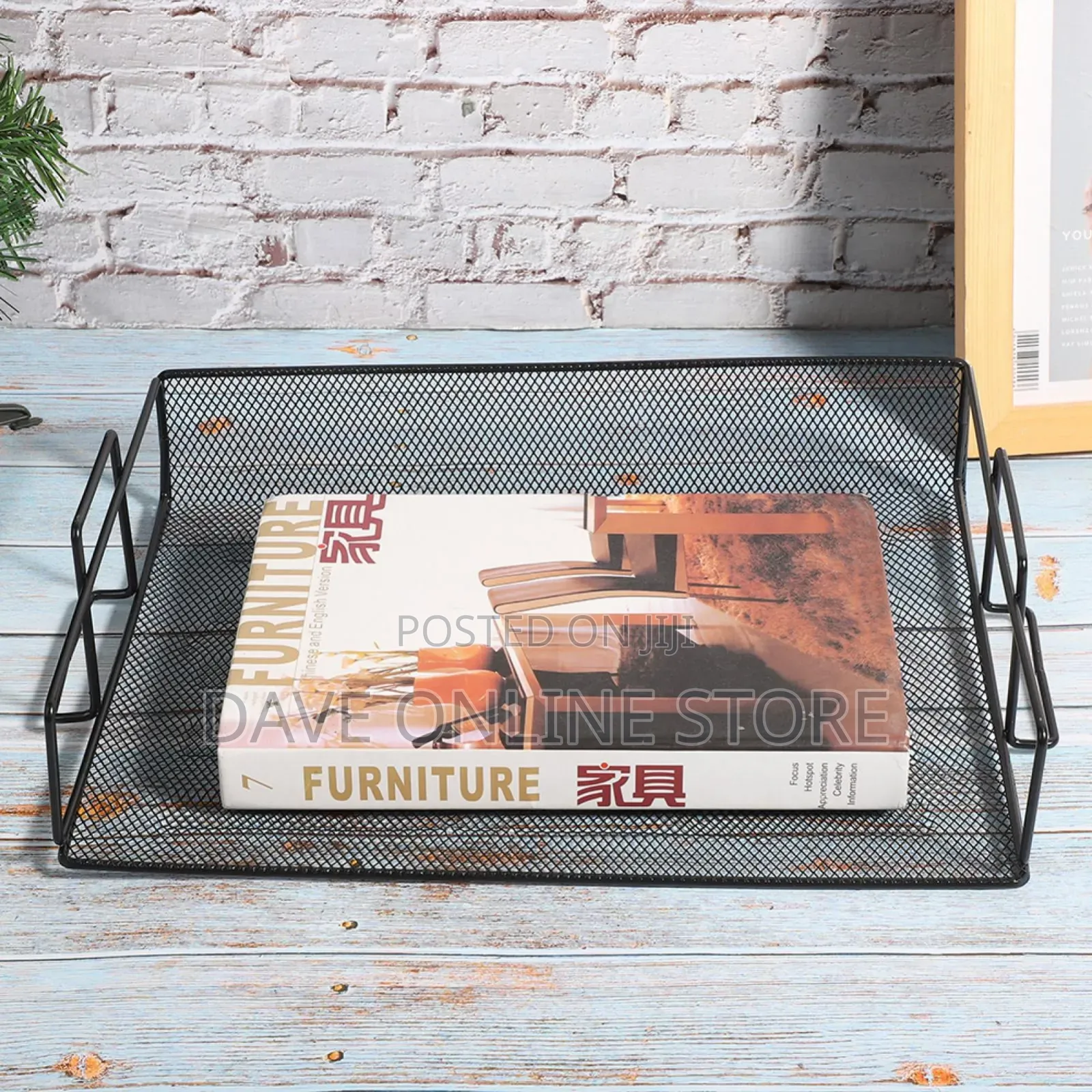 Mesh Document Organizer, Iron File Tray, Stackable for Books Documents