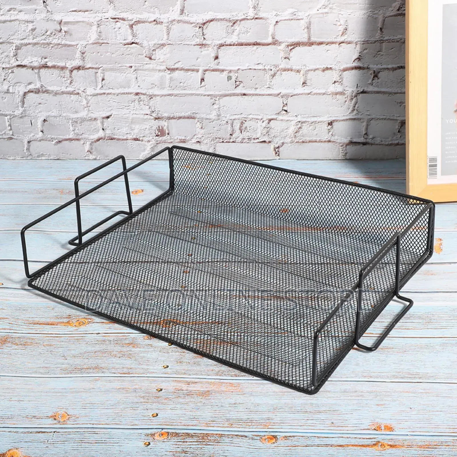 Mesh Document Organizer, Iron File Tray, Stackable for Books Documents