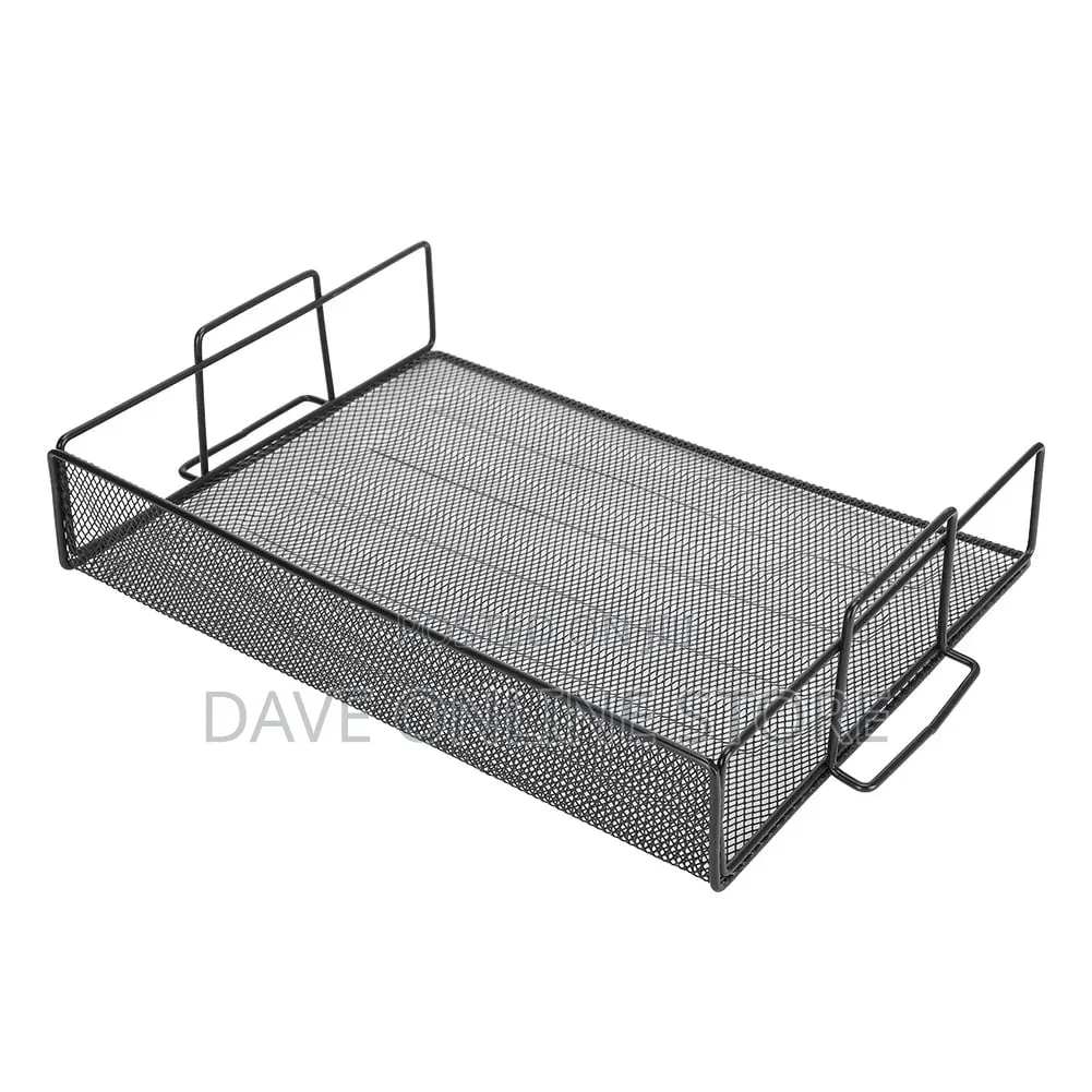 Mesh Document Organizer, Iron File Tray, Stackable for Books Documents