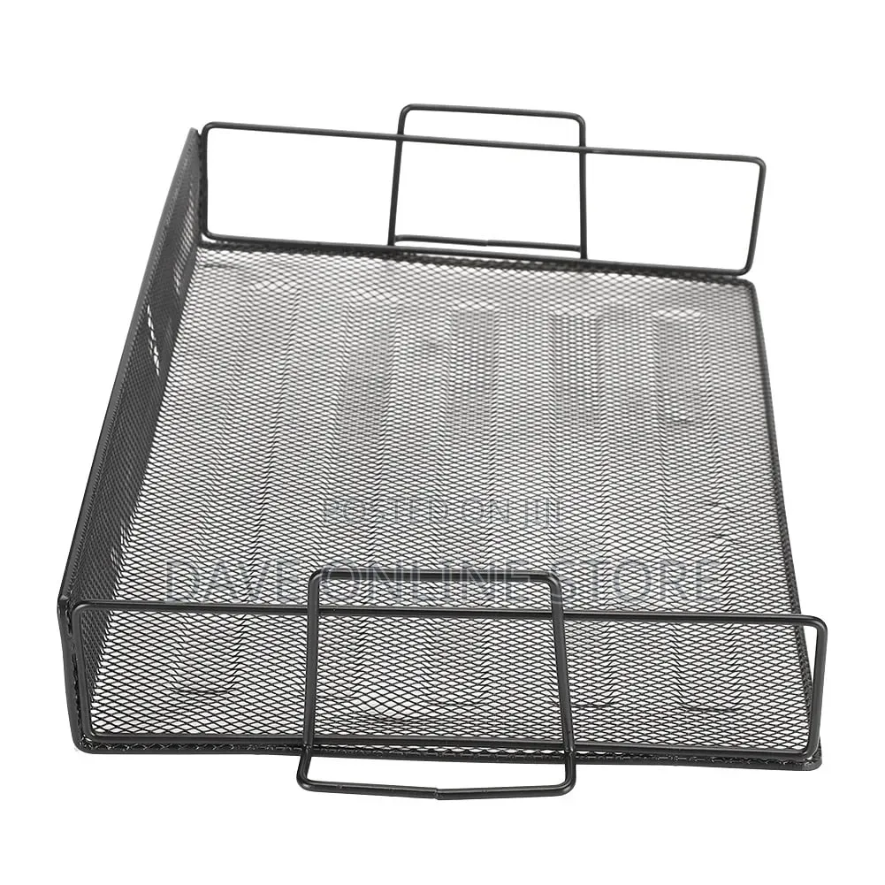 Mesh Document Organizer, Iron File Tray, Stackable for Books Documents