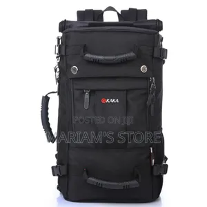 Kaka Travel Backpack With a Durable Black Design With Top
