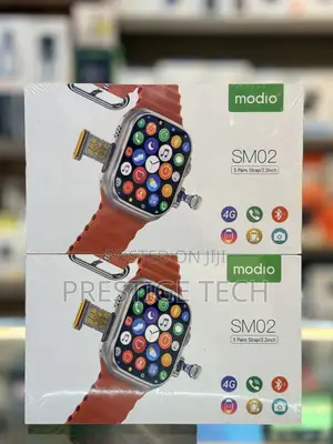 Modio Sm02 4g Sim Card Smart Watch With Camera, 3 Pairs Strap