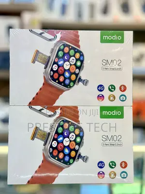 Modio Sm02 4g Sim Card Smart Watch With Camera, 3 Pairs Strap