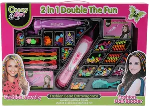 2 in 1 Beader Braider Hair Girls Set Fun Fashion Toy Size L