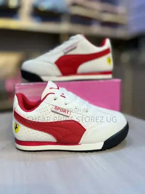 Red, White Puma Shoes for Children