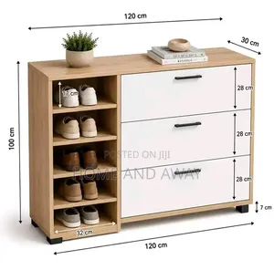 Modern African Shoe Racks Cabinets With Chest Drawers in Any Colour