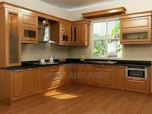 Perfect L Shape Wooden Colour Kitchen Cabinets From 7,000,000/-