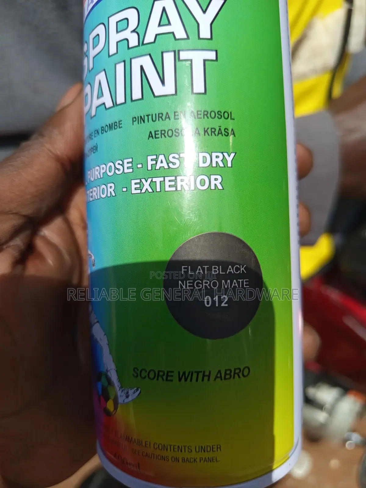 Spray Paint Abro Black Matte Original 400ml