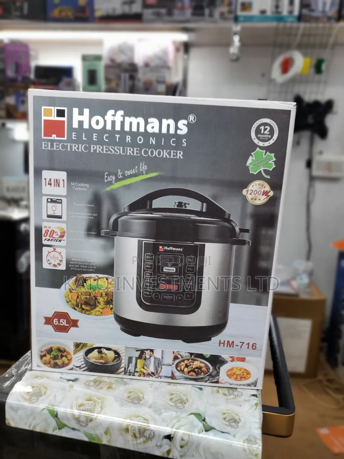 80% Super Fast Cooking 6.5l Pressure Cooker Hoffmans