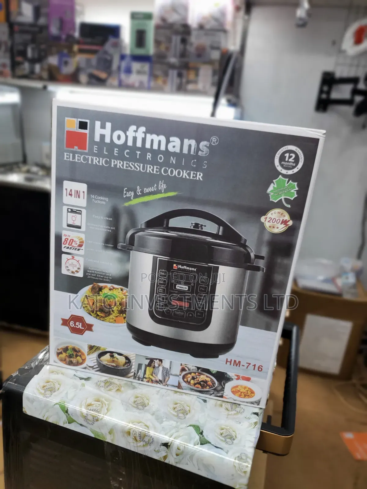 80% Super Fast Cooking 6.5l Pressure Cooker Hoffmans