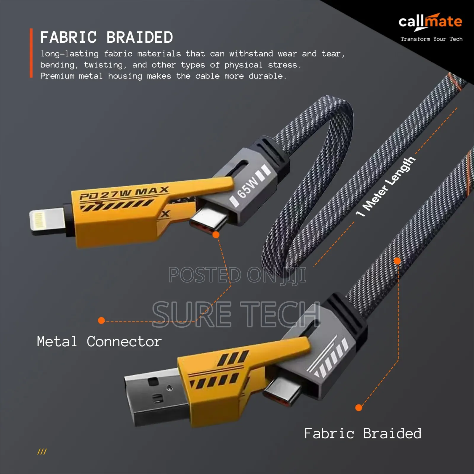 4 in 1 Multi Port Data Cable