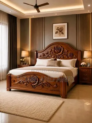 Flowered Headboard Wooden Beds in Any Colour/Size From 1,700,000/-