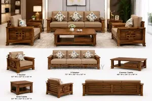 5 Seaters Indonesian Wooden Sofa Set Chairs in Any Colour