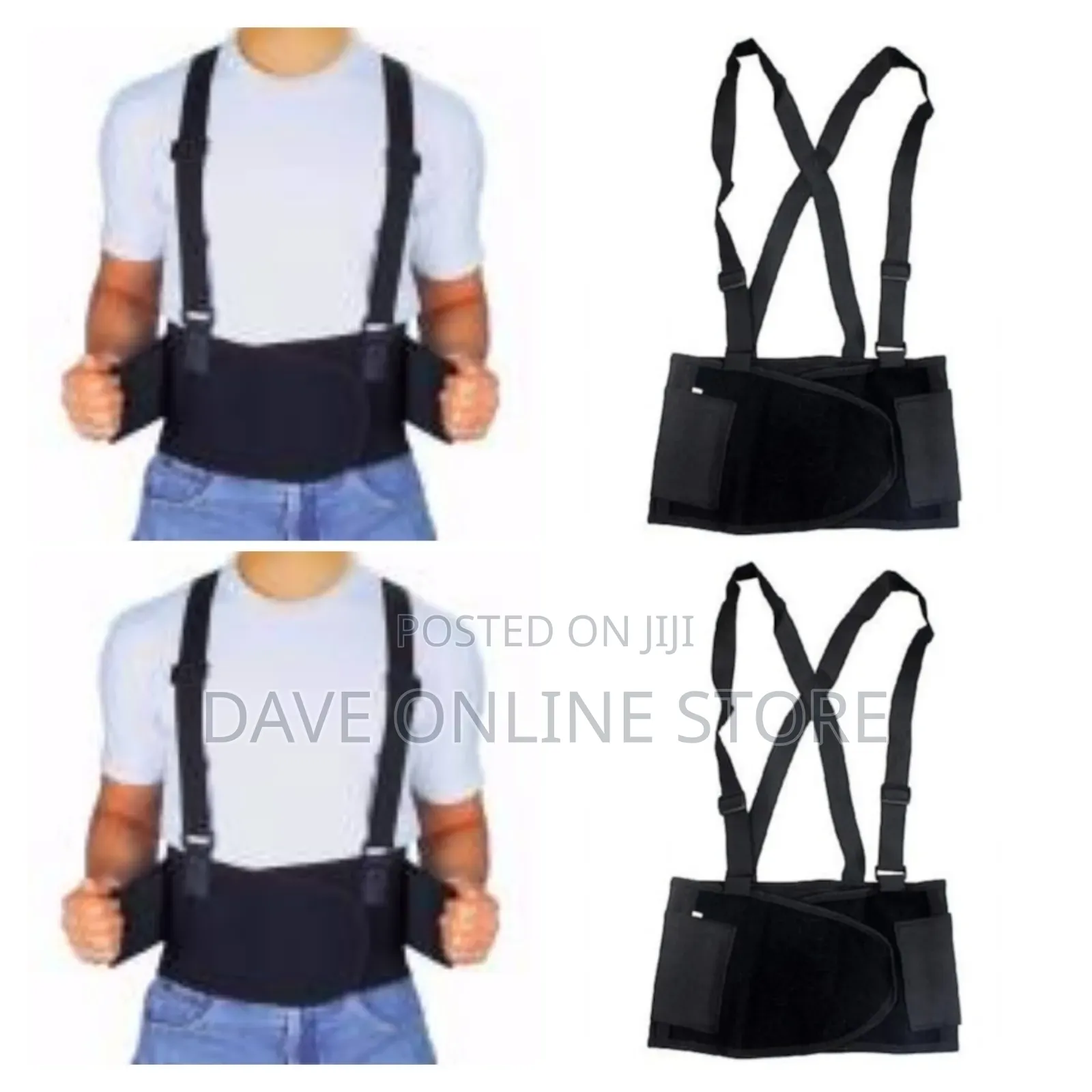 Back Support Adjustable Belt Waist Brace Heavy Duty Lift Suspenders