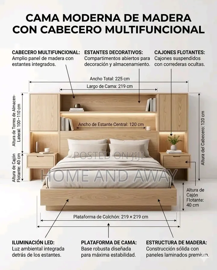 Multifunctional Wooden Beds All Sizes/Colours From 2,000,000/- Only