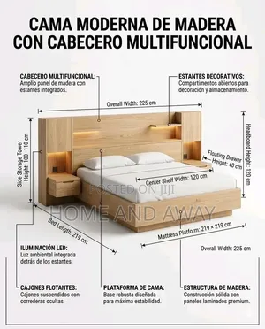 Multifunctional Wooden Beds All Sizes/Colours From 2,000,000/- Only
