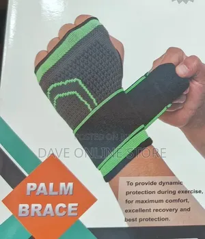 Adjustable Strap Compression Wrist Palm Support Gloves (Black, Green)