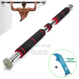 Chrome Pull-Up Bar Features Adjustable Telescopic Length