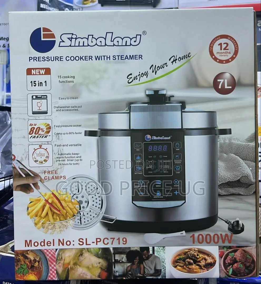 Simbaland 7l Pressure Cooker With Steamer,