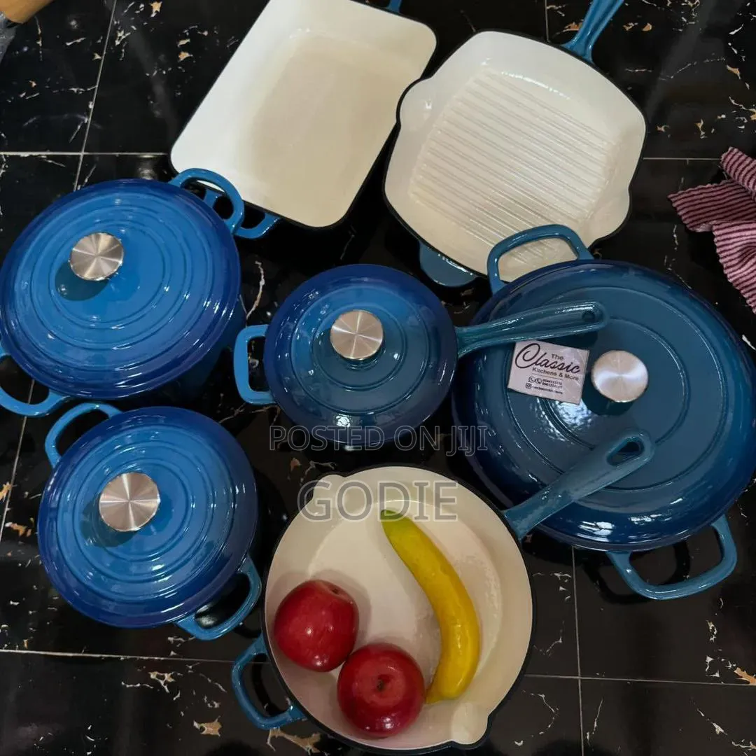 7-Piece Comprehensive Set of Enamel -Coated Cast Iron Cookware
