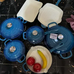 7-Piece Comprehensive Set of Enamel -Coated Cast Iron Cookware