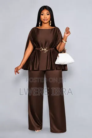 Coffee Brown Elegant Two Pieces for Ladies