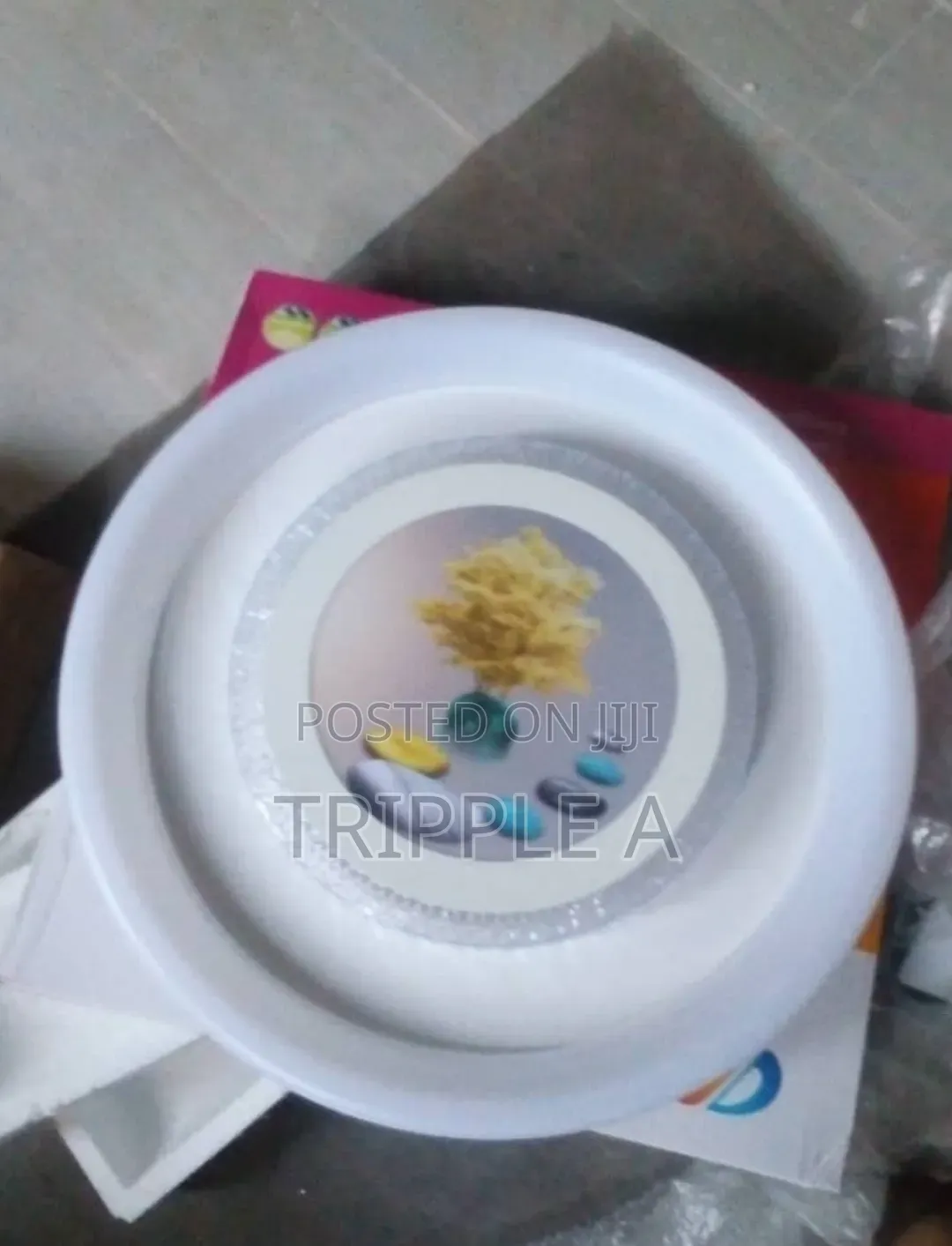 White Flame Round Led Ceiling Light