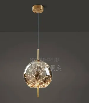 Modern Globe Pendant Light With Starry String Leds