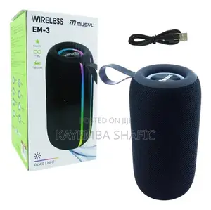 Musyl Em-3 Wireless Bluetooth Speaker With RGB Disco Lights (Brand New